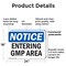 Signmission Entering Gmp Area, 24 in W x Rectangle, Plastic OS-2PACK-NS-P-1824-L-12085 - alternate 3